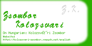 zsombor kolozsvari business card